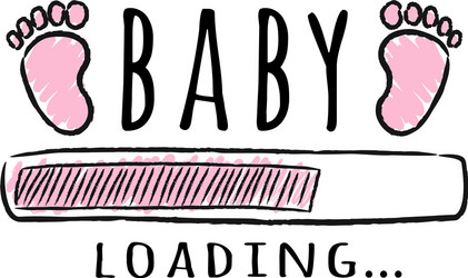 Progress bar with inscription - baby loading vector