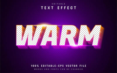 warm text effect with dot pattern vector image