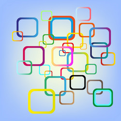 abstract color squares background vector image