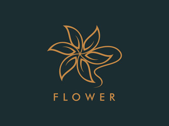 Abstract elegant tree leaf flower logo icon Vector Image