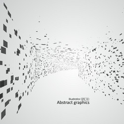 abstract lattice space feeling of depth dots vector image
