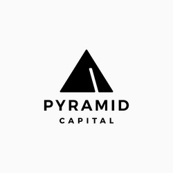 pyramid triangle logo icon Vector Image