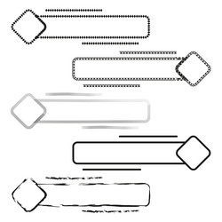 rectangular arrow labels geometric frame design vector image