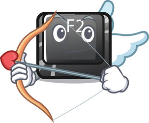 cupid button f2 in shape character vector image