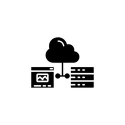 hosting domain and network icon internet vector image