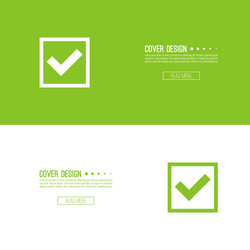 set buttons with check marks vector image