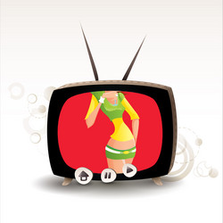 Sexy tv 01 Royalty Free Vector Image - VectorStock
