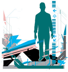 Abstract Tech Interface vector image