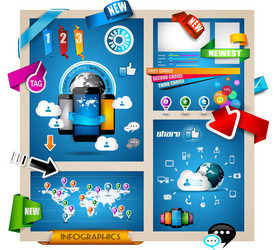 Cloud Computing Data Visualization vector image