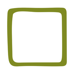 hand-drawn square frame with rounded wavy edges vector image