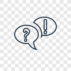 help concept linear icon isolated on transparent vector image