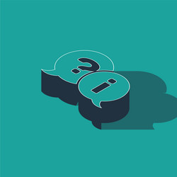 isometric speech bubbles with question vector image