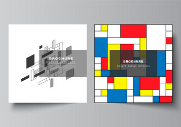 minimal layout of two square format vector image