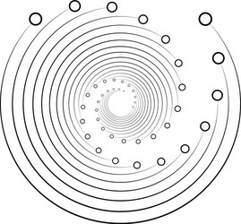 plexus wire-frame radial circles with nodes vector image