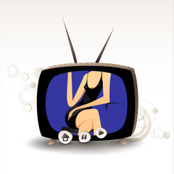 Sexy tv 01 Royalty Free Vector Image - VectorStock
