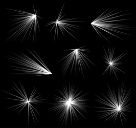 Abstract explosion burst rays beams flash glitter vector