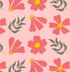 cherry sakura seamless pattern repeating design vector image
