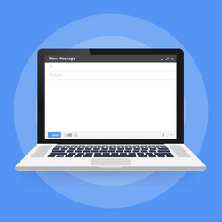 email template blank e-mail browser window mail vector image
