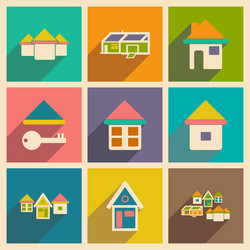 flat with shadow concept and mobile application vector image