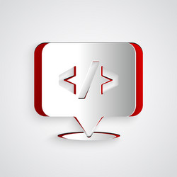 paper cut web design and front end development vector image