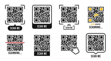 Qr code quick response templates Royalty Free Vector Image