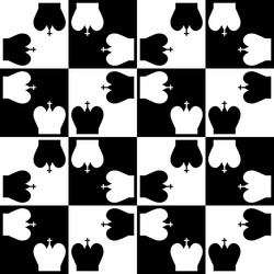 seamless pattern with chess king endless vector image