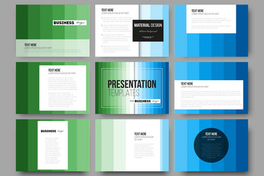 set of 9 templates for presentation slides vector image