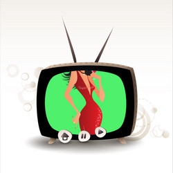Sexy tv 01 Royalty Free Vector Image - VectorStock