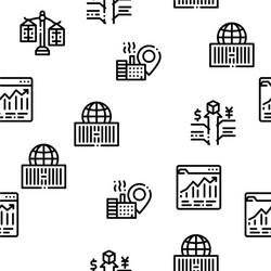 Trade war business seamless pattern vector