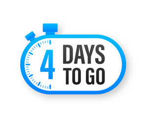 4 Days to Go Countdown Timer vector image