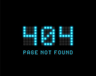 404 page not found text written with realistic vector