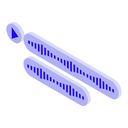 audio player interface displaying two blue sound vector image