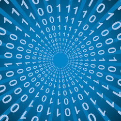 Binary Code Radial Pattern vector image