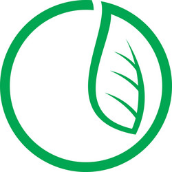 Circle leaf eco logo Royalty Free Vector Image