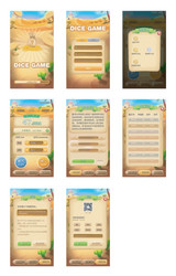 complete set of level button game ui pop-up icon vector image