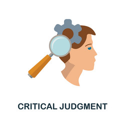 critical judgment icon simple element from vector image