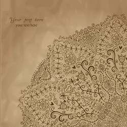 decorative vintage design element with lacy frame vector image
