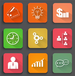 design flat icons for web and mobile devices vector image