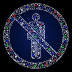 flare mesh wire frame no man with spots vector image