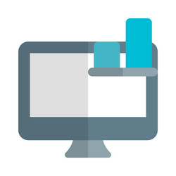 graphical representation of data on desktop vector image
