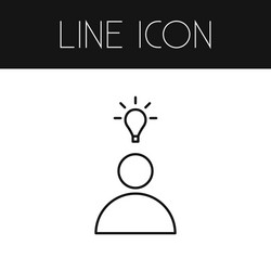 isolated bright outline idea element can vector image