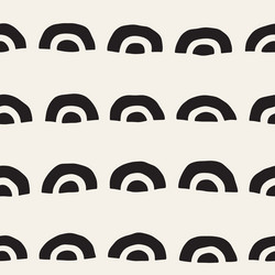 monochrome minimalistic seamless pattern with arcs vector image
