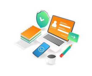 personal security of account computer data vector image
