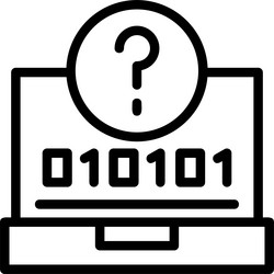 quiz swift linear style icon design vector image