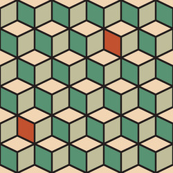 Retro Cube Pattern vector image