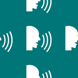 talking web icon flat design seamless pattern vector image