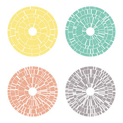 abstract geometric circle with dashed lines vector image
