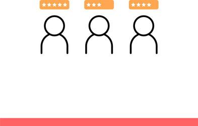 customer experience icon for web or mobile vector image