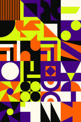 deconstructed abstract pattern design vector image