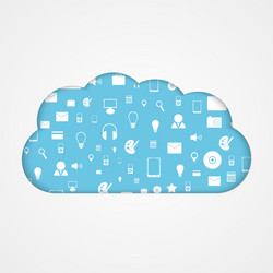cloud computing concept modern design template vector image